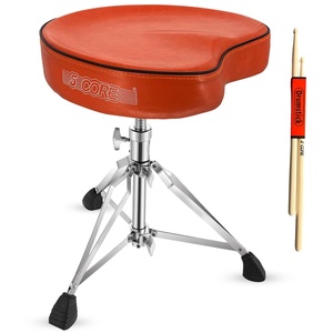 5 Core Drum Throne 4" <b>Padded</b> Guitar <b>Stool</b> Drummer Chair Adjustable Musician Seat - Product Image 1