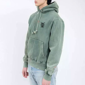 Sudaderas con capucha de secado rápido, transpirables, básicas, con lavado ácido para hombre, impresión de logotipo personalizada, alta calidad, precio económico, sudaderas con capucha para hombre con lavado ácido. - Product Image 2