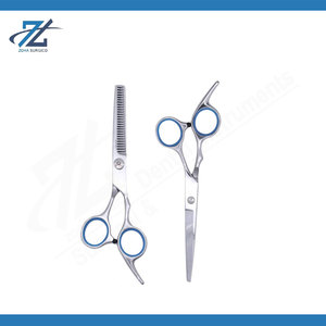 Ciseaux de barbier de qualité supérieure, lame de rasoir, ensemble de ciseaux de coiffure en couleur or avec magnifique étui en cuir et PU, kit de sécurité pour salon - Product Image 4