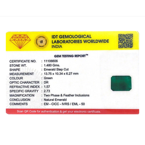 7.4 Ct Certified Natural Zambian Emerald Loose Gemstone for Fine Jewelry - Product Image 4