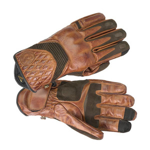 Gants de moto en cuir marron, gants de moto à doigts complets, respirants, antidérapants, pour la conduite en extérieur, gants de cyclisme - Product Image 3