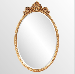 Miroir mural décoratif en fer forgé avec étiquette privée, design moderne et élégant pour la décoration murale intérieure d'un salon contemporain - Product Image 1