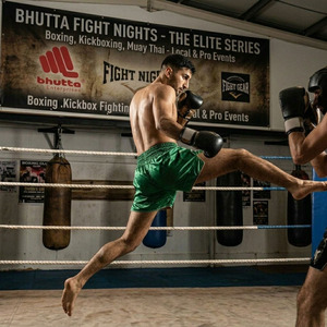 Shorts de kickboxing Muay Thai MMA à imprimé tigre doré, logo personnalisé, sérigraphie, respirant, coupe ample, 100% polyester, unisexe - Product Image 2