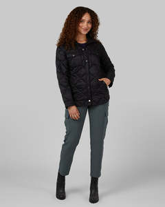 Gilet matelassé pour femme, col montant, coupe-vent, uni, 100 % nylon, décontracté, avec rembourrage en velours polyester, style streetwear, fermeture éclair, vêtement d'extérieur - Product Image 1