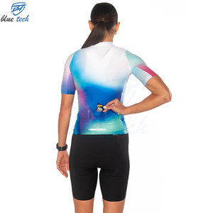 Conjunto de Ropa de Ciclismo para Mujer al por Mayor, Jersey y Pantalones Cortos de Verano, Transpirable y Elástico, con Diseño y Logotipo Personalizados - Product Image 3