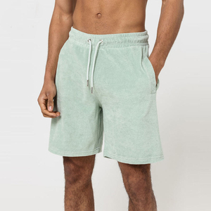 Conjunto de Camiseta y Pantalones Cortos de Algodón Verde Menta para Hombre, Cuello Redondo, Color Sólido, Ropa Casual de Verano, Tejido Transpirable - Product Image 3