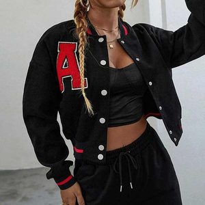 Chaqueta Varsity Premium para Mujer, Estilo Letterman, Mezcla de Lana, con Bordado Personalizado, Estilo Urbano - Product Image 1