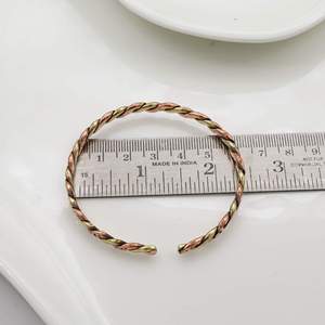 Twisted <b>Copper</b> Alloy Cuff <b>Bracelet</b> Vintage Style Unisex Jewelry Antique Plated <b>Bracelets</b> - Product Image 5