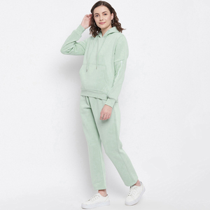 2026 New Arrival Premium <b>Lightweight</b> Women's Tracksuit High Quality Long Top <b>Hoodie</b> Customized Size Winter Solid Fleece Set - Product Image 4