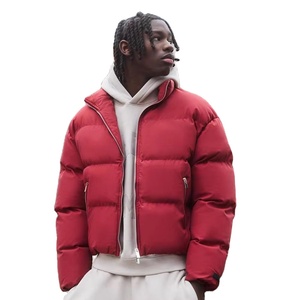 Solid Color Casual <b>Men</b> Puffer Jacket Streetwear New Fashion Windproof Puffer Jacket For Online Sale - Product Image 1