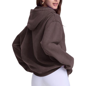 Unique Design Hot Sale Fashion Winter Warm <b>Material</b> Made Women Acid Wash Hoodie Winter Wear Breathable Acid Wash Ladies Hoodies - Product Image 2