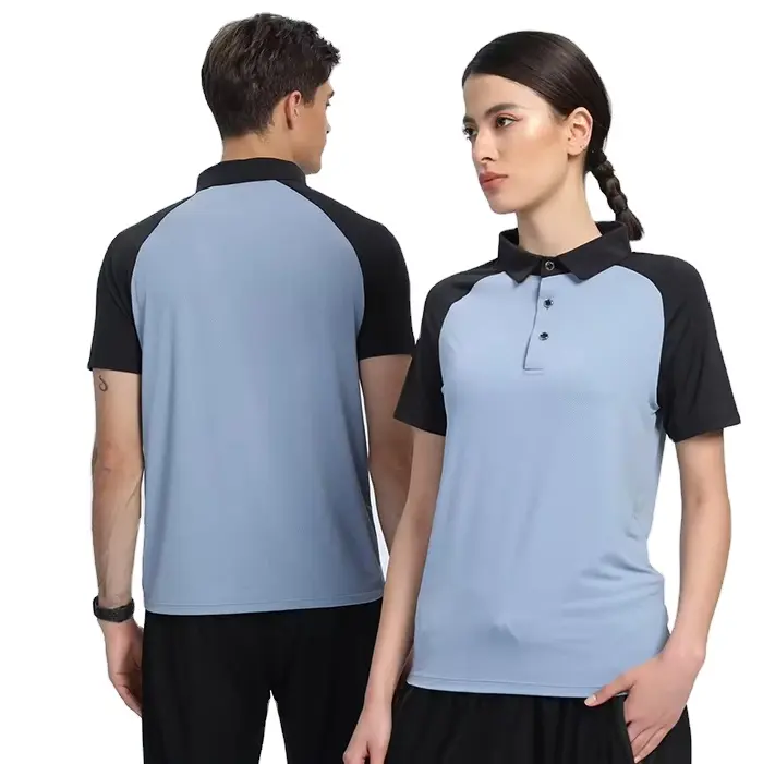 Wholesale Custom Design Solid Color Block Unisex Polo Men T Shirts High Quality Quick Dry Anti-Pilling Sports Polo Golf Shirts