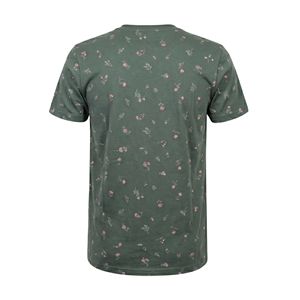 Premium Quality Crew Neck Printed T Shirt Olive Flamingo <b>Repeating</b> Motif Organic Cotton T Shirt Casual Drop Shoulder T Shirts - Product Image 2