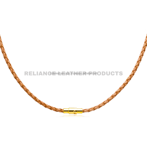 4mm Natural Color Jewelry Making Bolo <b>Braided</b> Leather <b>Cord</b> Round <b>Braided</b> Leather <b>Cord</b> for Bracelet Craft - Product Image 3