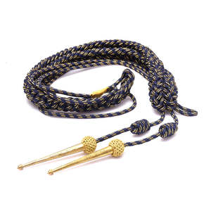 Top Quality Gold <b>Silver</b> Bullion Tactical Aiguillette Super Quality Uniform Shoulder Cord for Uniform - Product Image 1