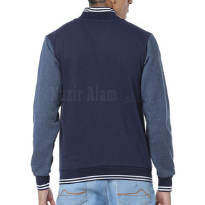 Vestes bomber pour hommes de haute qualité avec logo personnalisé, manches longues, couleur unie, col montant - Product Image 2