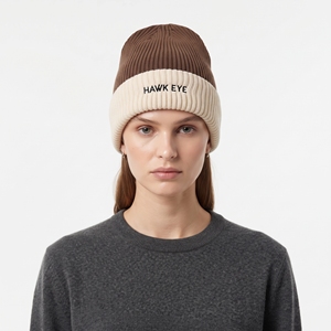 Bonnet tricoté personnalisé chaud unisexe à revers pour l'hiver, idéal pour les voyages, vente en gros - Product Image 1