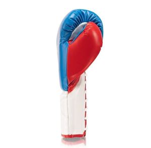Gants de boxe unisexes légers sur mesure Fly, bleu, rouge, blanc, en cuir PU, lacés, pour l'entraînement des adultes, design respirant - Product Image 3