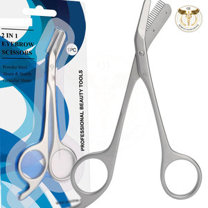 Tijeras para Cejas de Calidad Profesional con Hoja Curva para Diestros, Acero Inoxidable Fino, Hechas en Pakistán, Producto de Cuidado de Belleza - Product Image 1