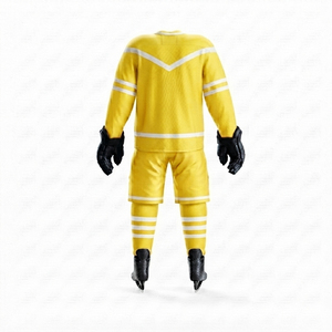 Tenue de hockey sur glace, kit d'équipe entièrement sublimé, maillot et pantalon de qualité supérieure, tissu durable et respirant pour jeunes et adultes, OEM - Product Image 4