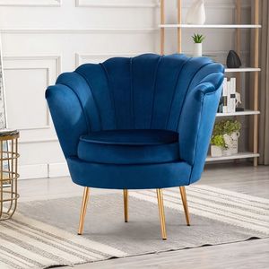 Modern Velvet Seashell Lounge <b>Chair</b> Nordic Leisure Sofa <b>Chair</b> for Bedroom and Hotel Use - Product Image 3