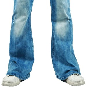Nouveau Jean en Denim Homme de Haute Qualité, Coupe Décontractée, Taille Mi-Haute, Jambe Large, Délavé Effet Neige, Déchiré, Coupe Ample, Hiver - Product Image 6