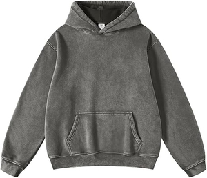 Sweat-shirt unisexe 100% coton délavé à l'acide, coupe oversize, anti-rétrécissement, style vintage streetwear, personnalisable pour hommes et femmes - Product Image 5