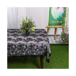 100% Organic Cotton Table Cloth Rectangle Half White Floral Embroidered Oilproof Bulk OEM ODM Export India - Product Image 3