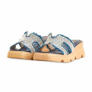 Women's Blue Formal <b>Sports</b> <b>Slipper</b> PU0443 - Product Image 3