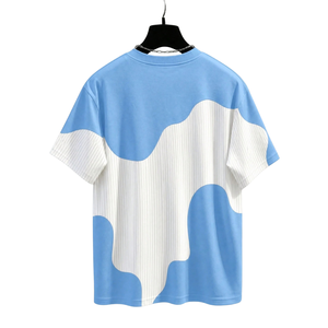 Camiseta de Manga Corta con Bloques de Color, Cuello Redondo, Estilo Casual Urbano, Estampado Abstracto, Ligera, para Uso Diario, Venta al Por Mayor - Product Image 2