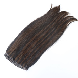 ผมต่อแบบไร้รอยต่อ Genius Vietnamese Remy แท้ 100%  แบบ Double Drawn สำหรับผู้หญิง ขายดีที่สุดจากโรงงานโดยตรง ทนความร้อนได้ - Product Image 2