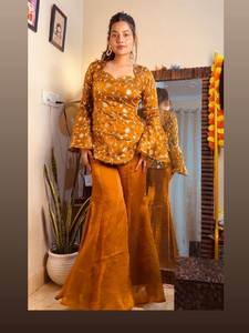 Traje de Trabajo Vintage TOP PLAZZO NC MOSS SEQUNCE con Bordado para Fiesta - Product Image 4