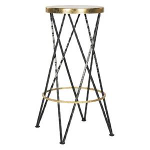 Chaise de bar élégante de style industriel avec cadre en métal et assise en bois, avec repose-pieds, hauteur de comptoir, tabouret de bar pour restaurant - Product Image 6