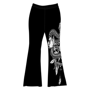 Pantalones de chándal acampanados de alta calidad, fabricación personalizada, 100% algodón, estampado en serigrafía, conjunto de chándal acampanado para mujer - Product Image 2