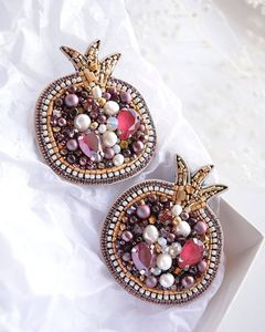 Handmade Embroidery Beaded Brooch with Intricate Beadwork Elegant Fashion Pin - Product Image 2