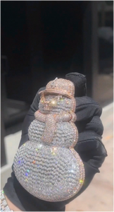 Colgante de Muñeco de Nieve Chapado en Oro con Moissanita, Plata 925, Joyería Fina Hip Hop, Certificado GRA, Unisex - Product Image 6