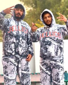 Nouvel ensemble de survêtement baggy tendance camouflage neige pour homme, en coton de haute qualité, avec sweat à capuche et pantalon - Product Image 1