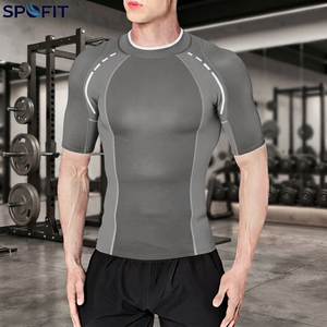 Neoprene fabric New style <b>men's</b> rash guard high quality sublimated printed gym wear <b>compression</b> <b>shirt</b> reasonable price - Product Image 3