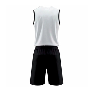 Ensemble de maillots de basket sans manches pour hommes, col en V, imprimé géométrique sublimé, vêtements de sport respirants, bleu et marine - Product Image 6