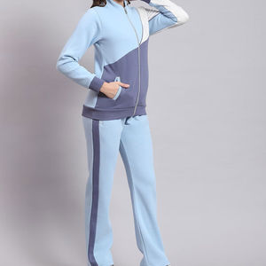 Stylish Winter Solid Tracksuit Two Piece Set Long Sleeve Pullover Wide Leg Pants Casual Wear Hooded Jogger Two-Piece Tracksuit - Product Image 3