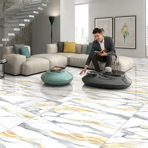 Carreaux de porcelaine durables 600x1200mm, surface polie, résistants aux acides, antidérapants, pour sols et murs de villas, commerces et résidences - Product Image 4