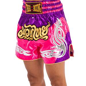 Pantalones Cortos de Muay Thai para Hombre, Estampado de Tigre Satinado, Cintura Elástica, para Entrenamiento, Gimnasio, Kickboxing, Ligeros - Product Image 6