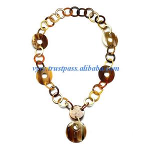 VN17 elegante collar de cuerno de Búfalo con ajuste de garra cadena de hilo regalo perfecto para Bodas de compromiso fiestas de aniversarios - Product Image 1