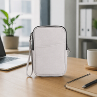 Organisateur électronique, pochette de voyage ignifuge pour passeport et argent, étanche, en toile 900D, portefeuille, pochette, sac à main, étui