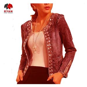 Ryan Pro Gear <b>Customized</b> <b>Denim</b> <b>Jacket</b> For Women Breathable and Comfortable Fabric with <b>Customized</b> Logo OEM Design - Product Image 5