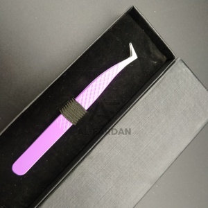 Pinzas Rusas en Forma de L para Extensión de Pestañas, Acero Inoxidable Japonés, Profesionales, Duraderas, con Punta de Fibra, Pinzas para Volumen de Pestañas - Product Image 3