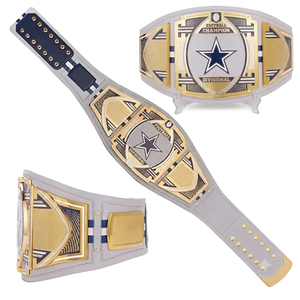 Cinturón de Campeonato Premium de Alta Resistencia, Cómodo y Personalizado, con Placas Metálicas y Correa de Cuero PU para Fanáticos Deportivos Unisex - Product Image 5
