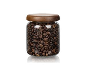 Frascos pequeños de vidrio con tapas herméticas, contenedor para café con tapa de madera, recipiente de vidrio para despensa para granos, arroz y azúcar - Product Image 2