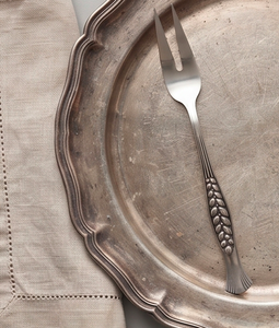 Contemporary Designer Fork With Artistic Handle In Silver Finishing Great For Table Decor Events And <b>Gift</b> <b>Hampers</b> - Product Image 3