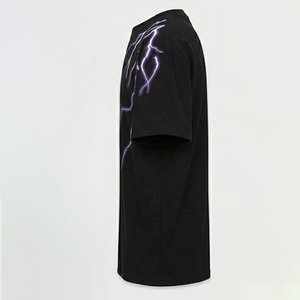 Camisetas de Manga Corta Casuales para Hombre, al por Mayor, con Logotipo Personalizado, Negras, de Alta Calidad, 100% Algodón Poliéster, Transpirables, Estilo Urbano, Cuello Redondo - Product Image 4